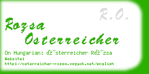 rozsa osterreicher business card